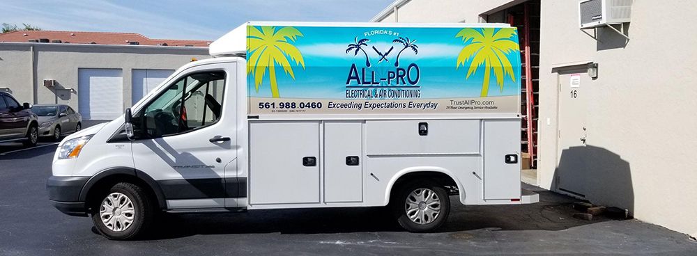 All Pro Air Conditioning work trucks - Air Conditioning Boca Raton