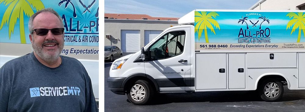 All Pro Air Conditioning work trucks - Air Conditioning Boca Raton
